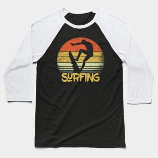 Vintage Surfing Gift For Sufing Summer Holidays At The Beach Baseball T-Shirt